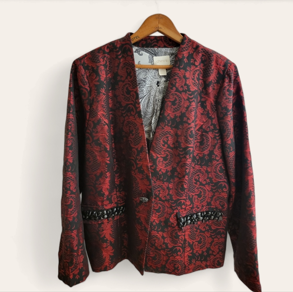 Chicos size 2 red jacket